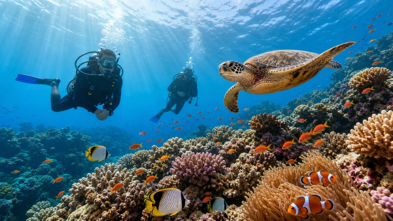 ハルガダ沖の紅海のダイビングポイント アワーハウスリーフ で撮影した水中写真