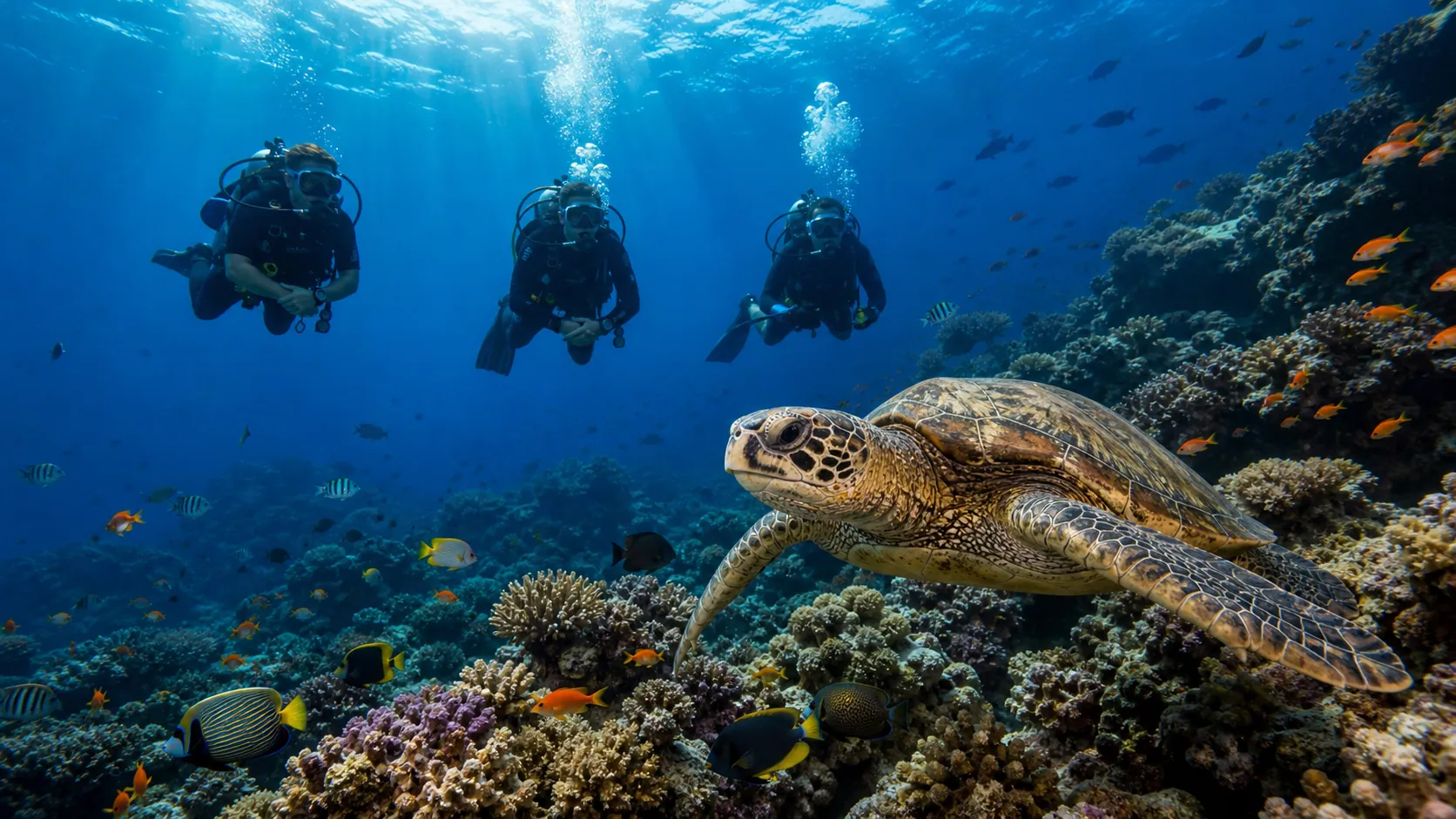Unterwasseraufnahme von Banana Reef · Magic Five, einem Tauchplatz im Roten Meer vor Hurghada